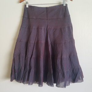 Iridescent Purple/Blue Max Studio A-line Skirt